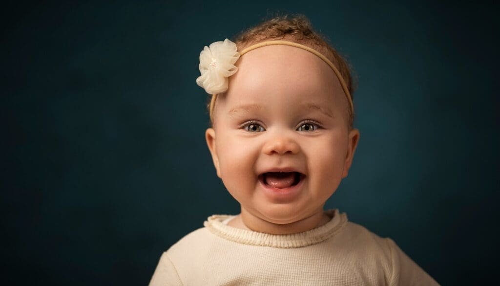 photo of baby girl smiling