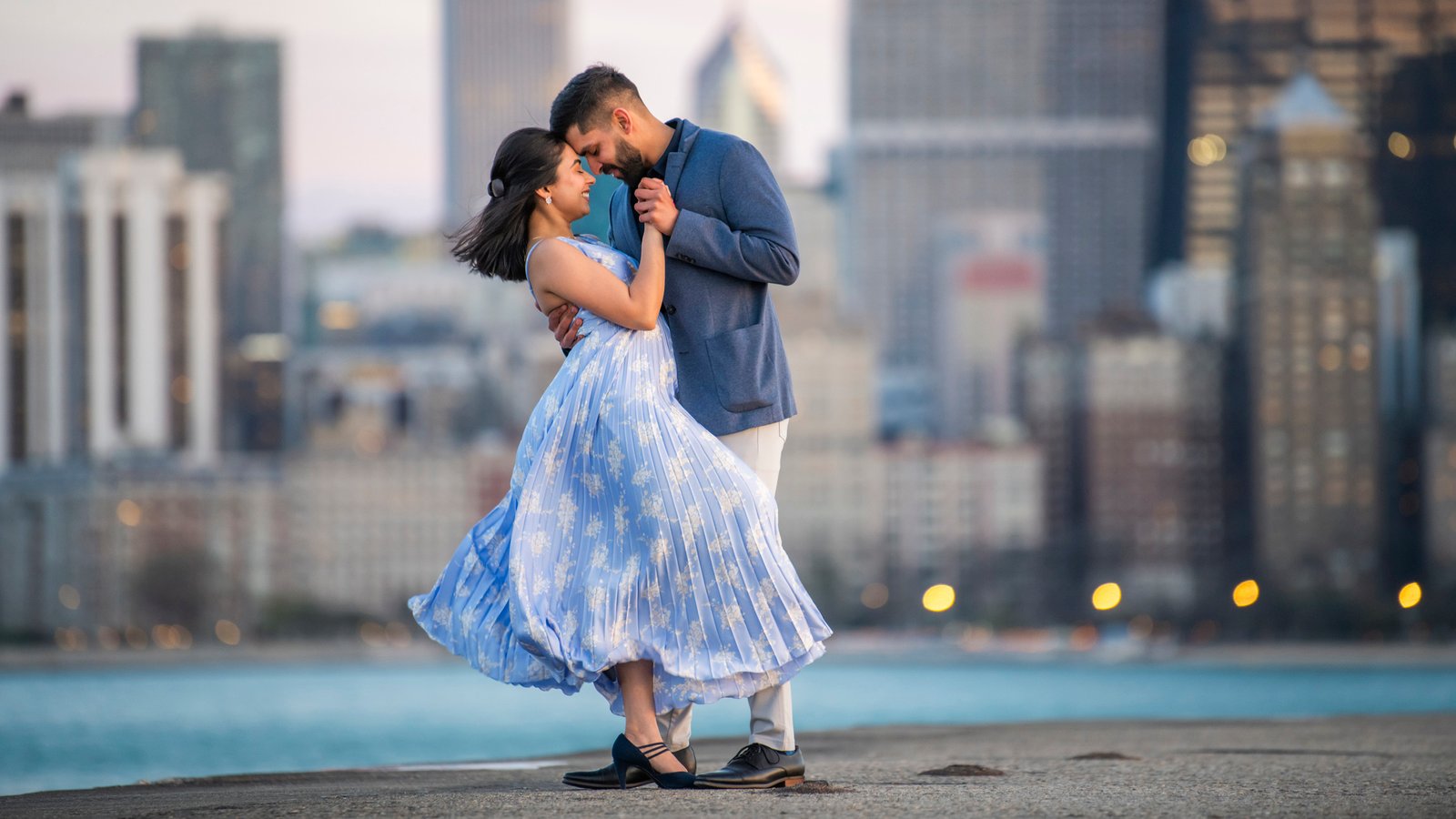 Engaged Couple Dancing